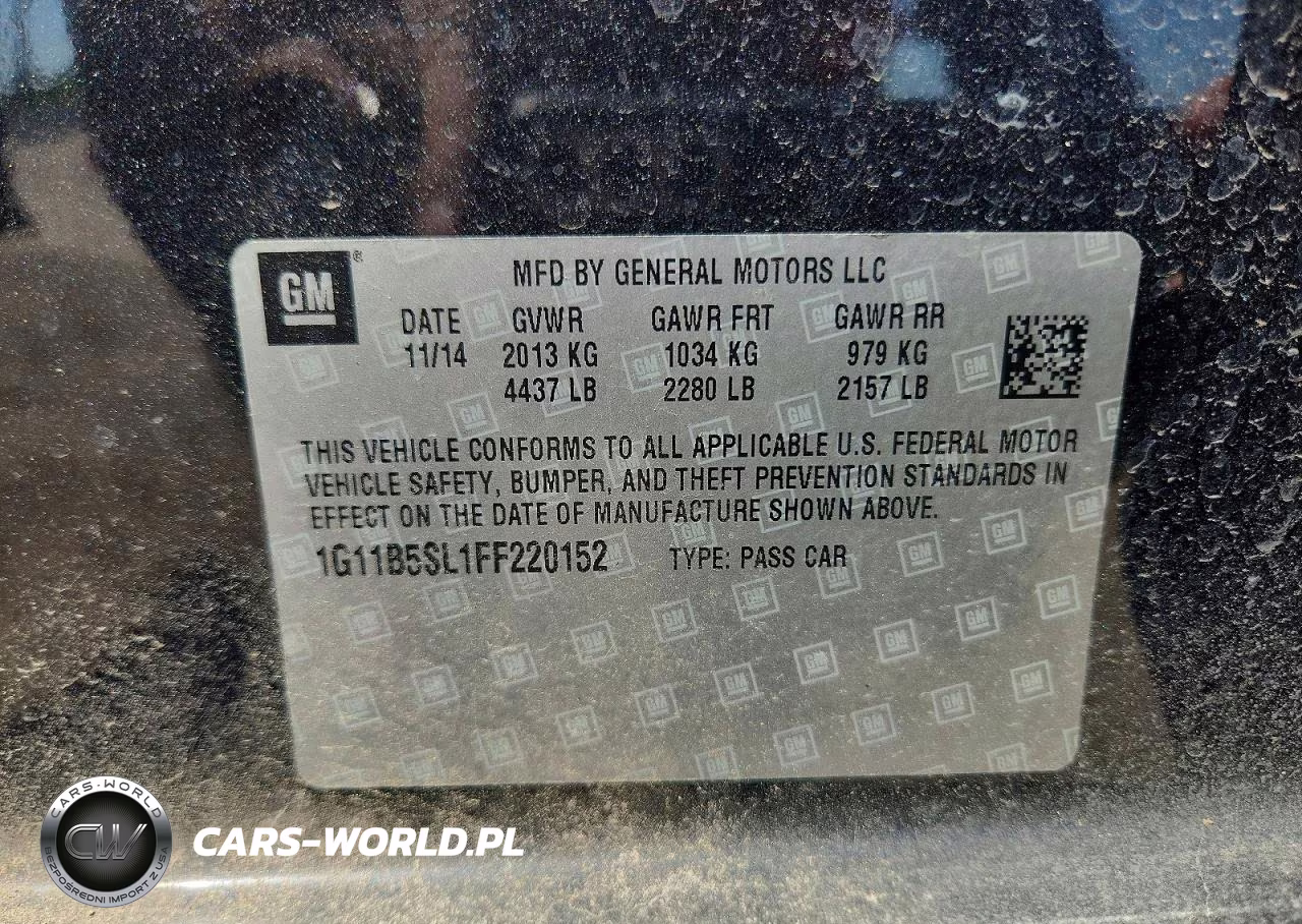 2015 Chevrolet Malibu Ls VIN:1G11B5SL1FF220152 - 12