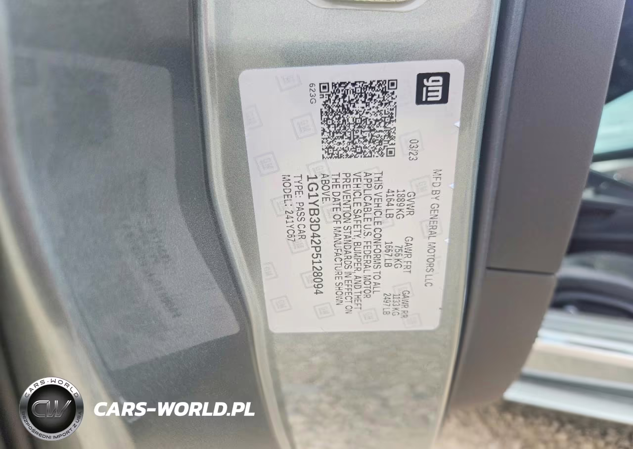 2023 Chevrolet Corvette Stingray 2Lt VIN:1G1YB3D42P5128094 - 12