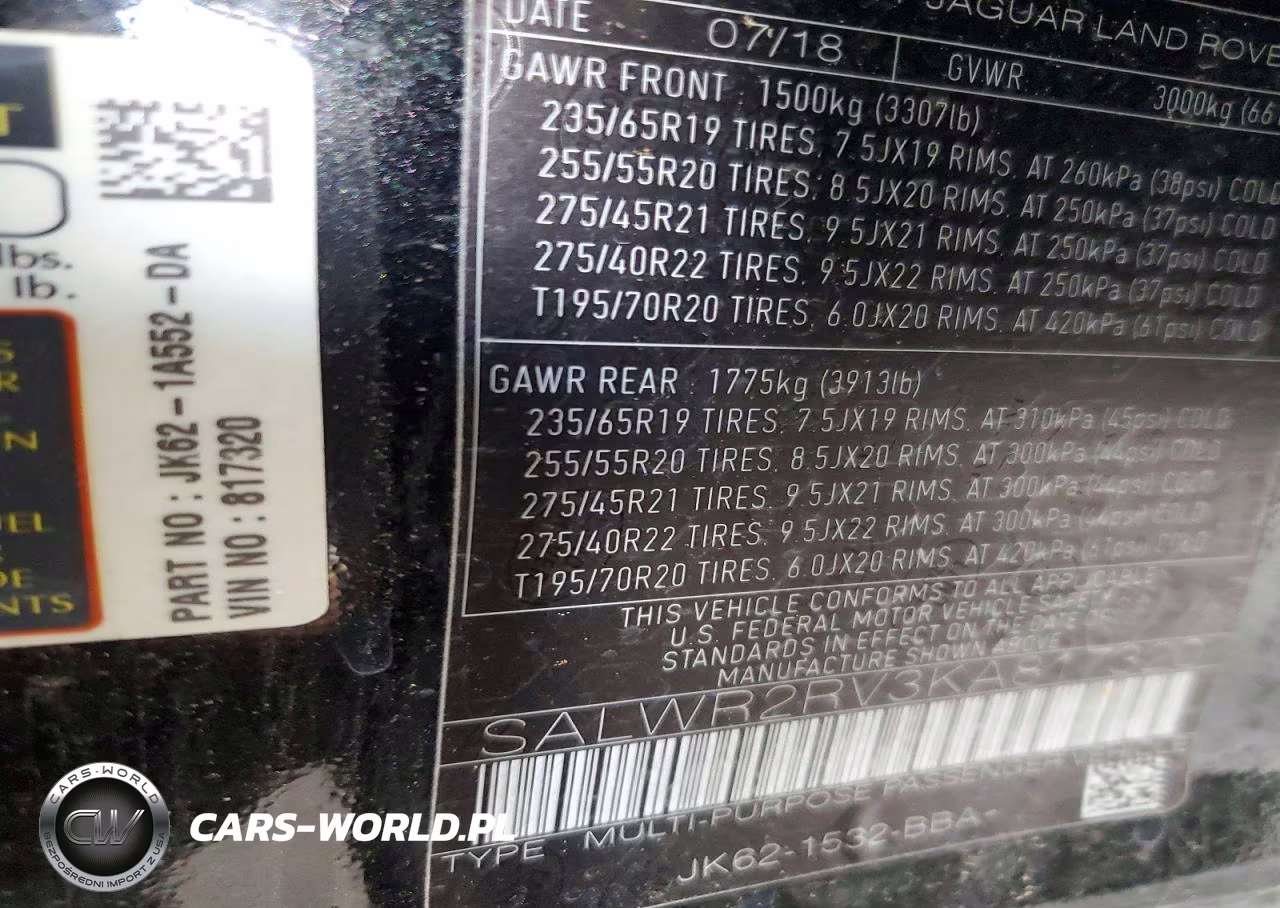2019 Land Rover Range Rover Sport Hse VIN:SALWR2RV3KA817320 - 12