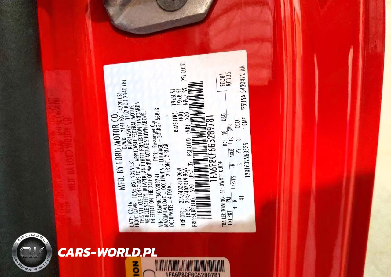2016 Ford Mustang Gt VIN:1FA6P8CF6G5289781 - 12