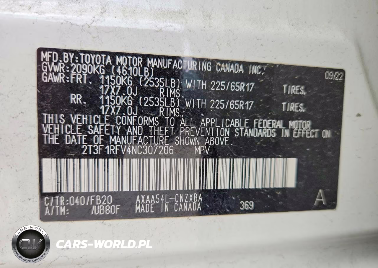 2022 Toyota Rav4 Le VIN:2T3F1RFV4NC307206 - 13