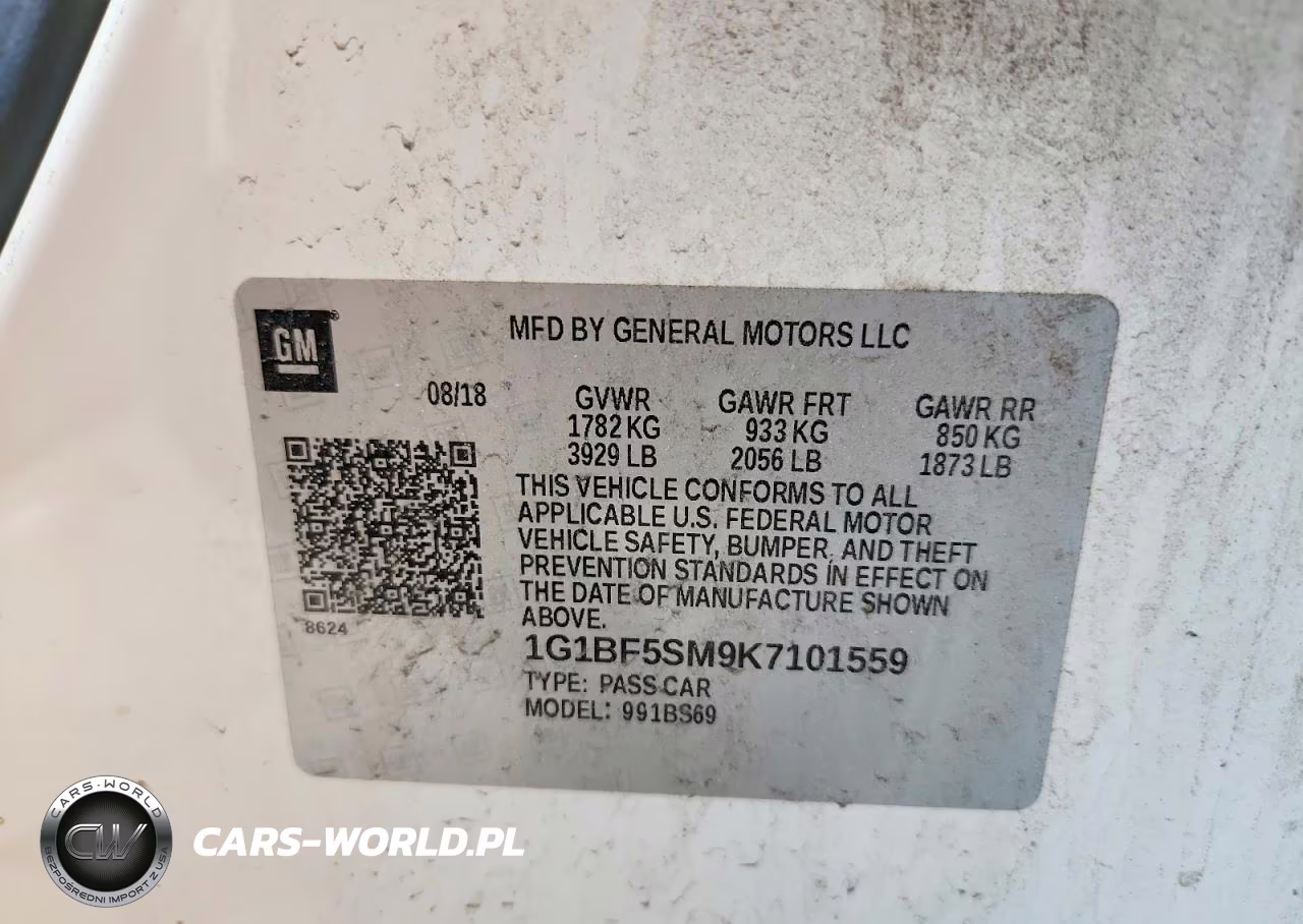2019 Chevrolet Cruze Premier VIN:1G1BF5SM9K7101559 - 12