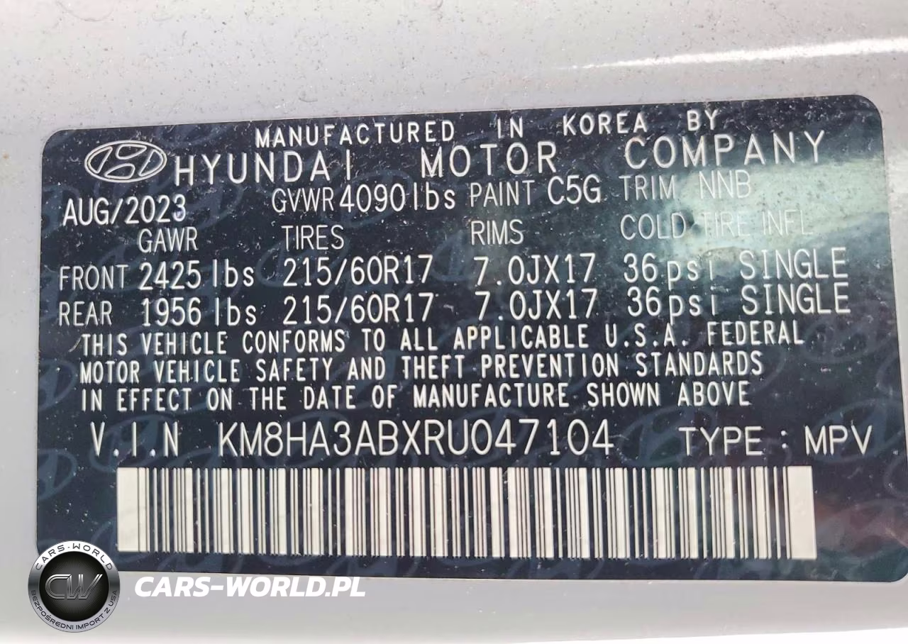 2024 Hyundai Kona Se VIN:KM8HA3ABXRU047104 - 13