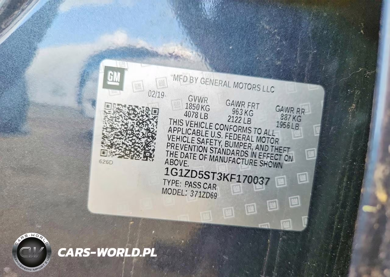 2019 Chevrolet Malibu Lt VIN:1G1ZD5ST3KF170037 - 12
