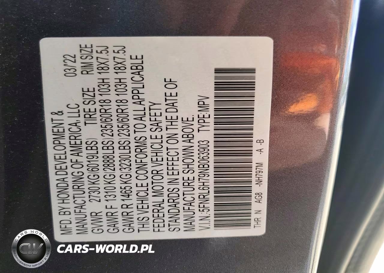 2022 Honda Odyssey Exl VIN:5FNRL6H79NB063903 - 14