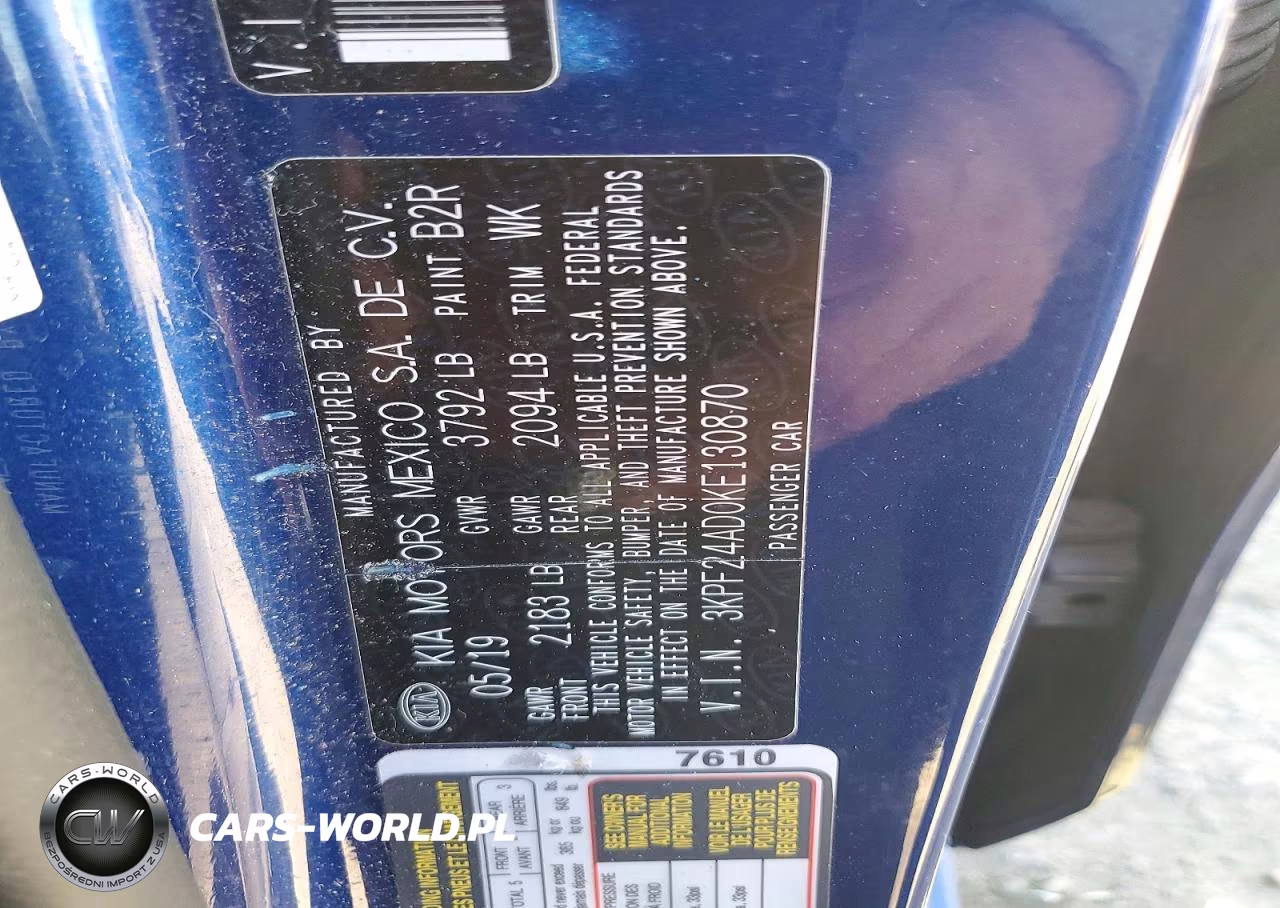 2019 Kia Forte Lxs VIN:3KPF24AD0KE130870 - 12
