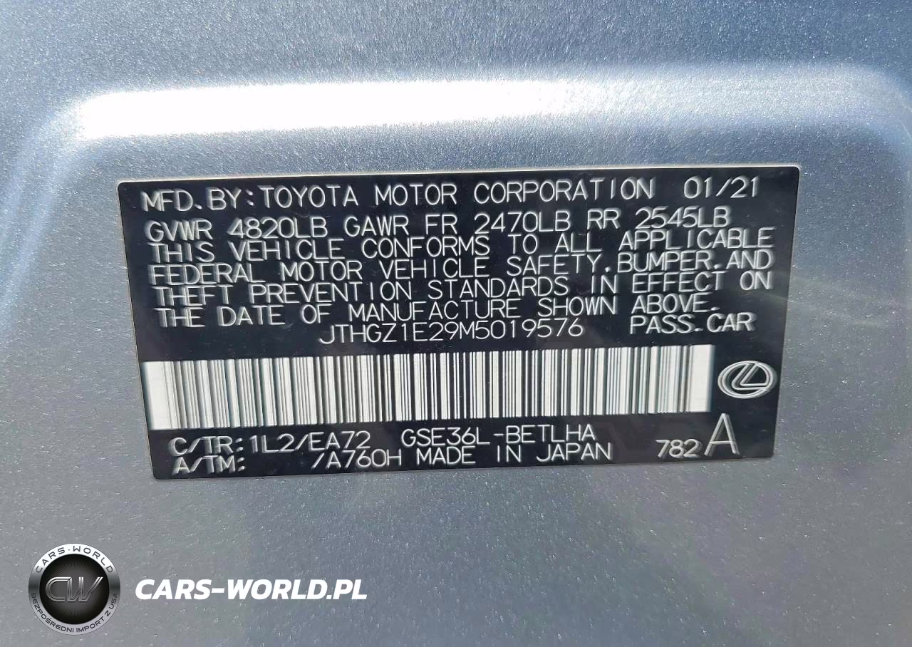 2021 Lexus Is 350 F Sport VIN:JTHGZ1E29M5019576 - 13