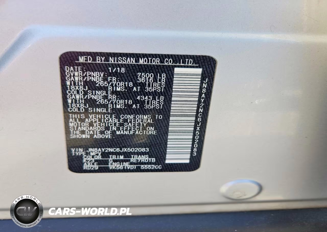 2018 Nissan Armada Sv VIN:JN8AY2NC6JX502083 - 14