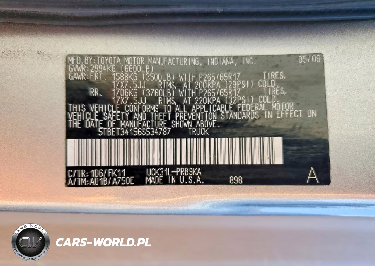 2006 Toyota Tundra Double Cab Sr5 VIN:5TBET34156S534787 - 12