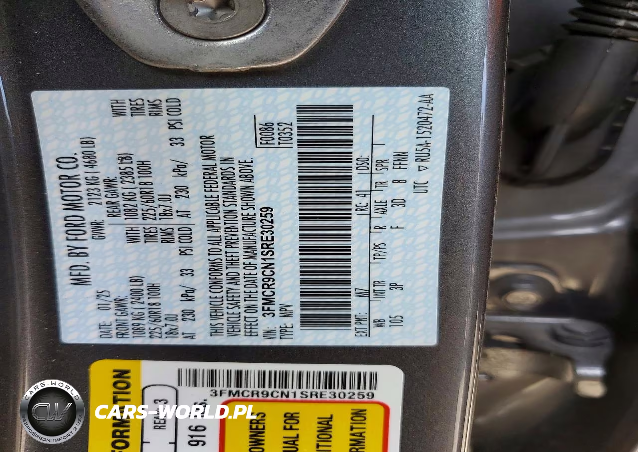 2025 Ford Bronco Sport Outer Banks VIN:3FMCR9CN1SRE30259 - 13