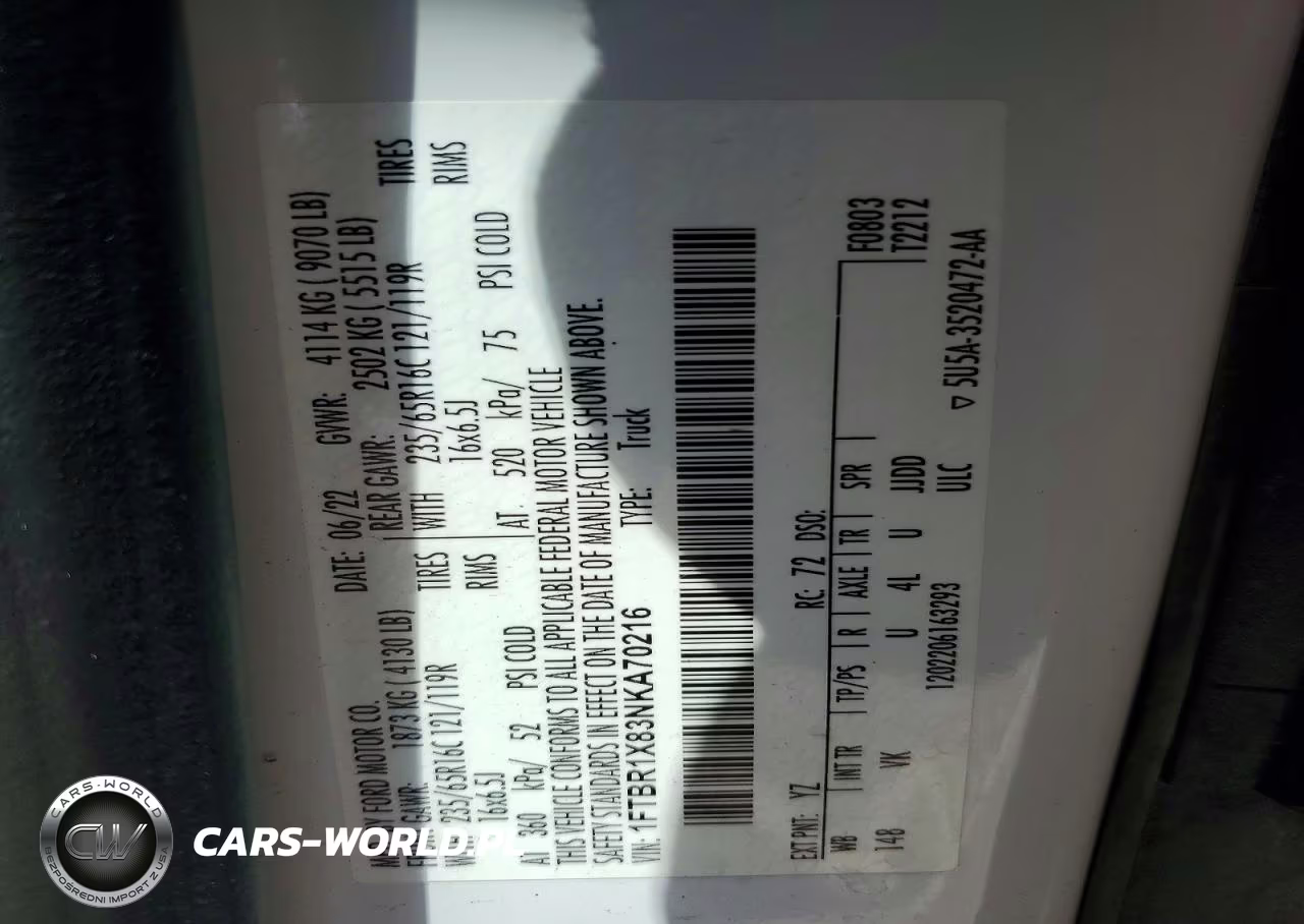 2022 Ford Transit T-250 VIN:1FTBR1X83NKA70216 - 13