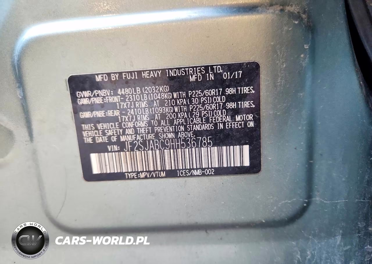 2017 Subaru Forester 2.5I VIN:JF2SJABC9HH536785 - 13