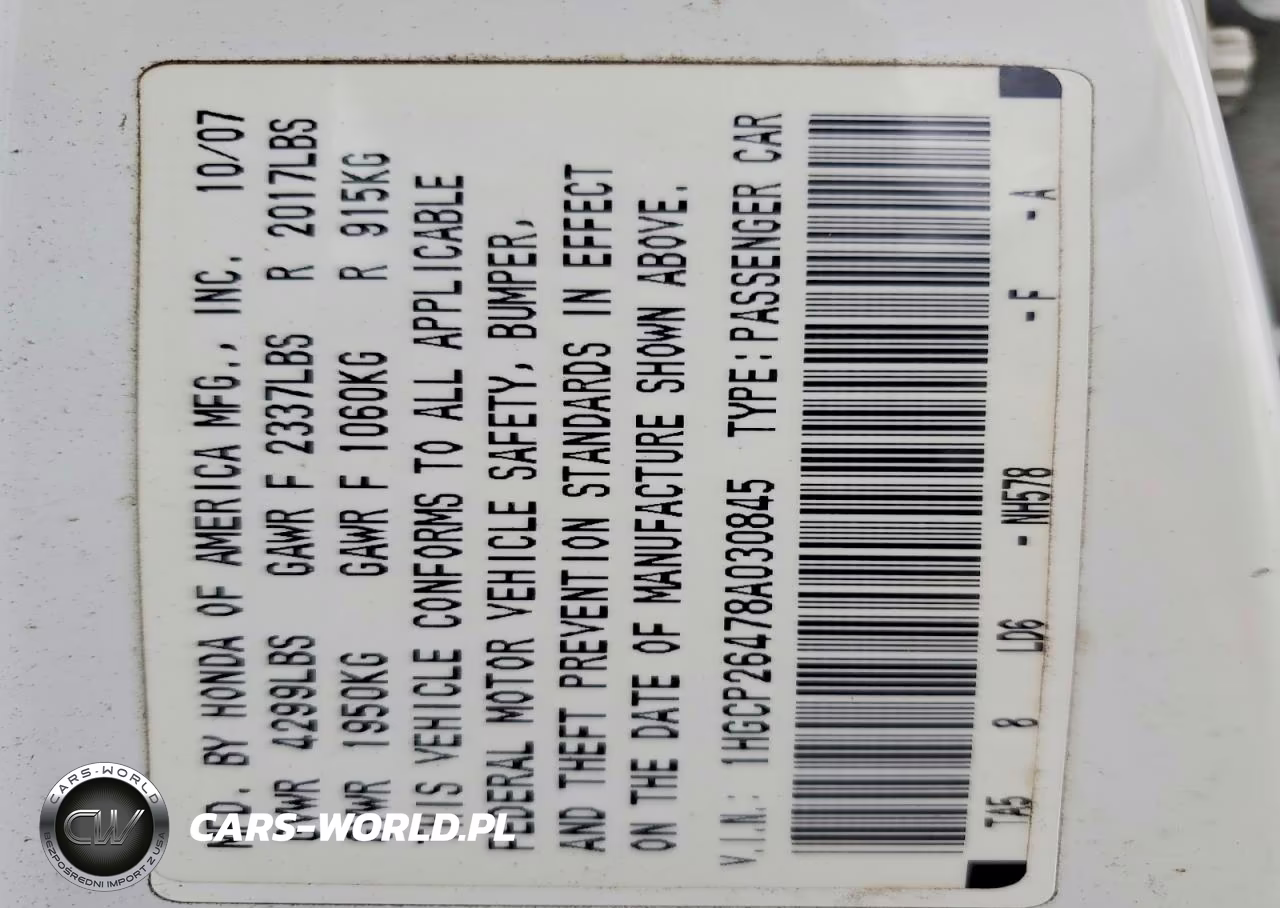 2008 Honda Accord Lxp VIN:1HGCP26478A030845 - 12