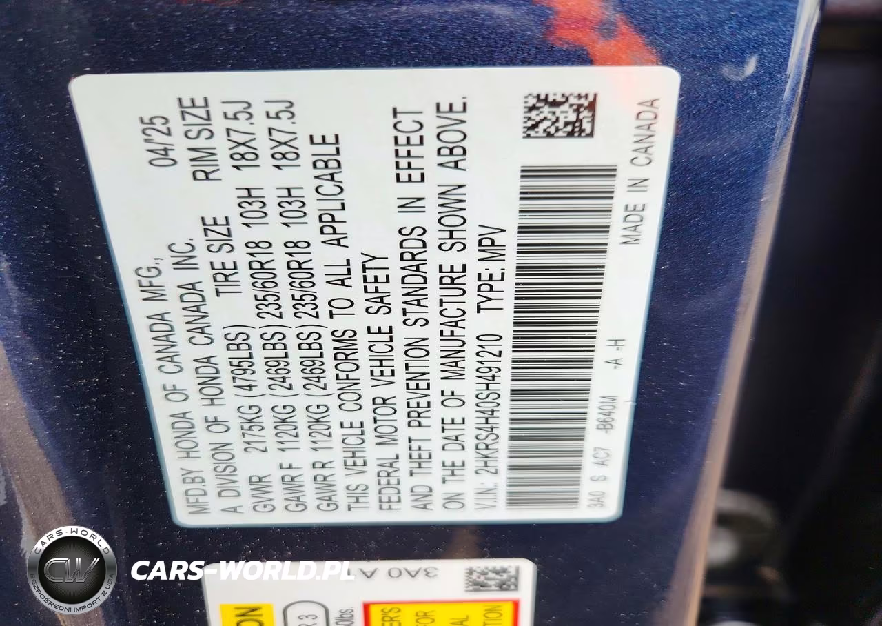 2025 Honda Cr-V Ex VIN:2HKRS4H40SH491210 - 13