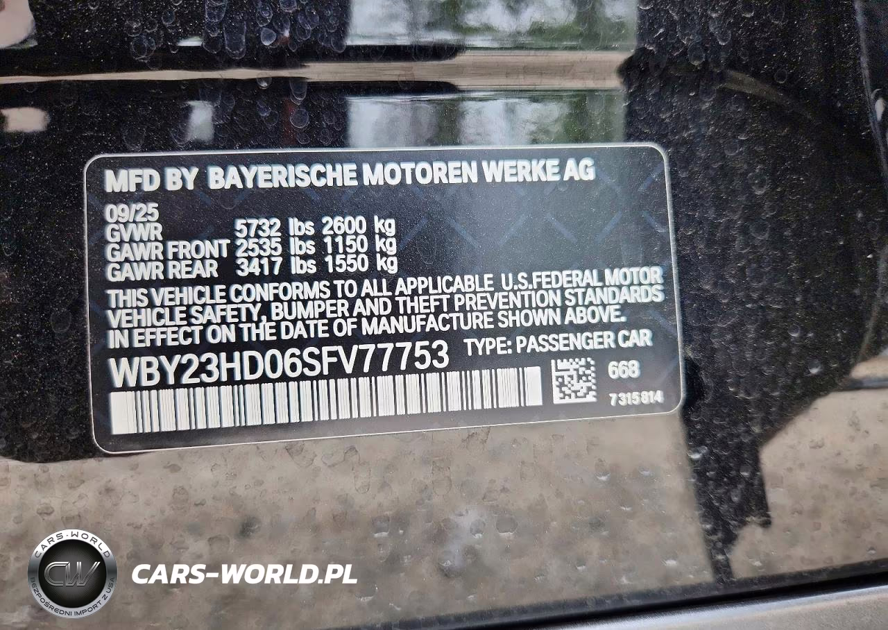 2025 BMW I4 Edrive 40 VIN:WBY23HD06SFV77753 - 13