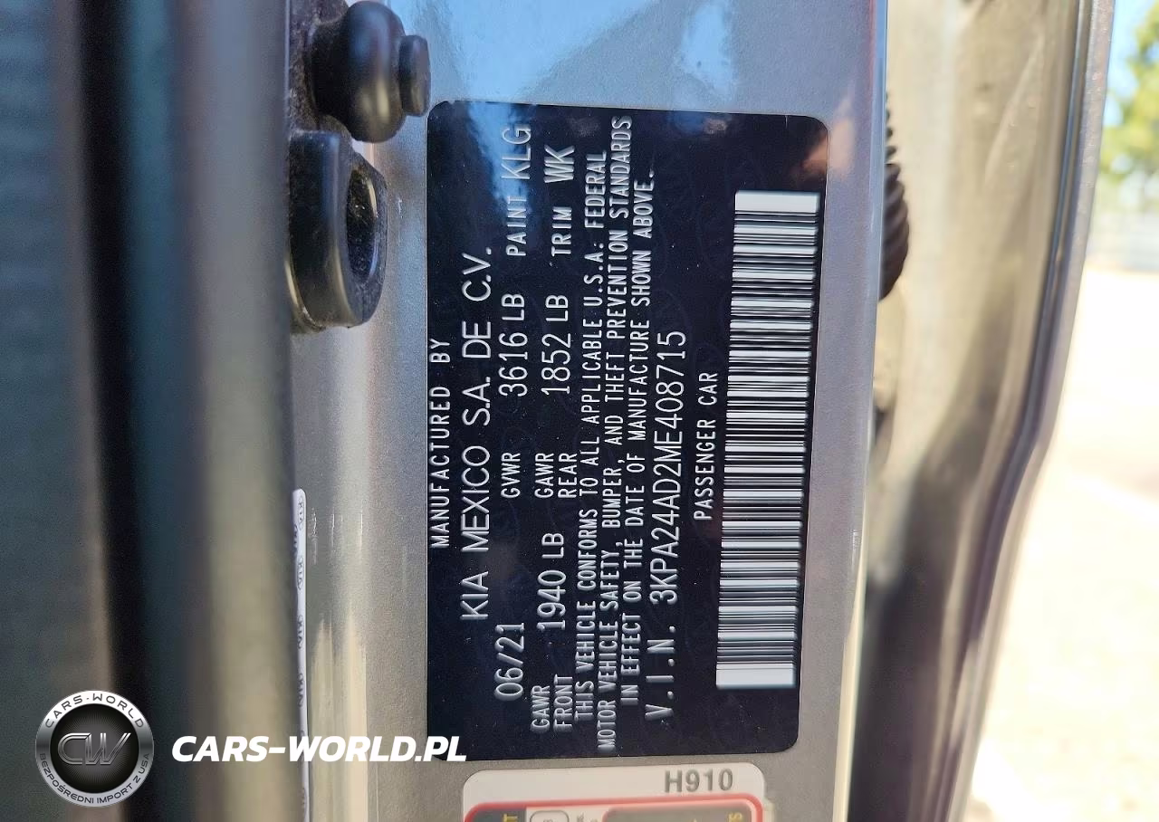 2021 Kia Rio S VIN:3KPA24AD2ME408715 - 12