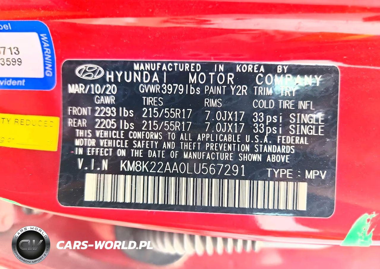 2020 Hyundai Kona Sel VIN:KM8K22AA0LU567291 - 12