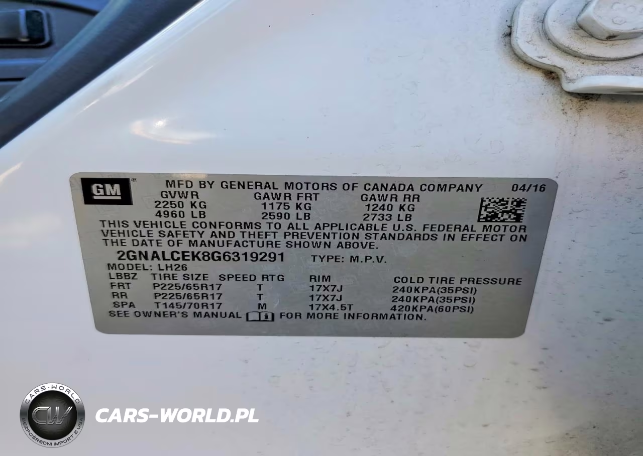 2016 Chevrolet Equinox Lt VIN:2GNALCEK8G6319291 - 13