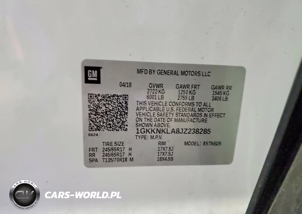2018 GMC Acadia Sle VIN:1GKKNKLA8JZ238285 - 13