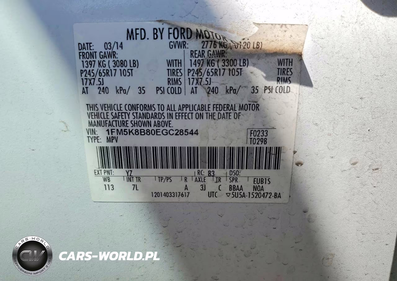 2014 Ford Explorer VIN:1FM5K8B80EGC28544 - 13