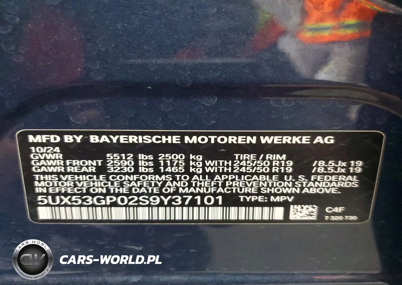 2025 BMW X3 30 xDrive VIN:5UX53GP02S9Y37101 - 13