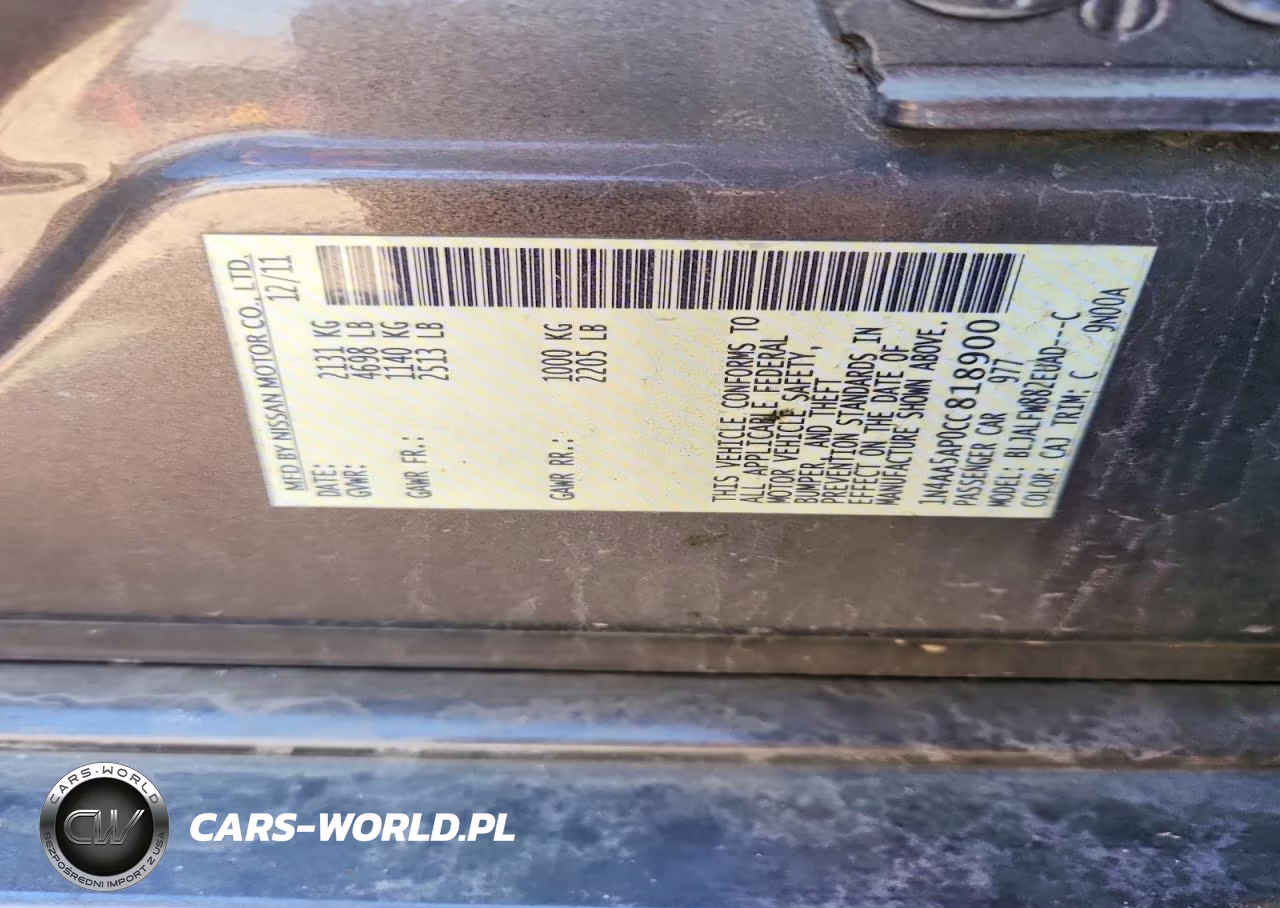 2012 Nissan Maxima 3.5 Sv VIN:1N4AA5AP0CC818900 - 12
