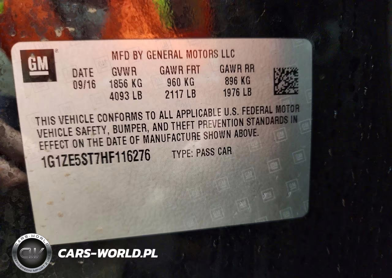 2017 Chevrolet Malibu Lt VIN:1G1ZE5ST7HF116276 - 12