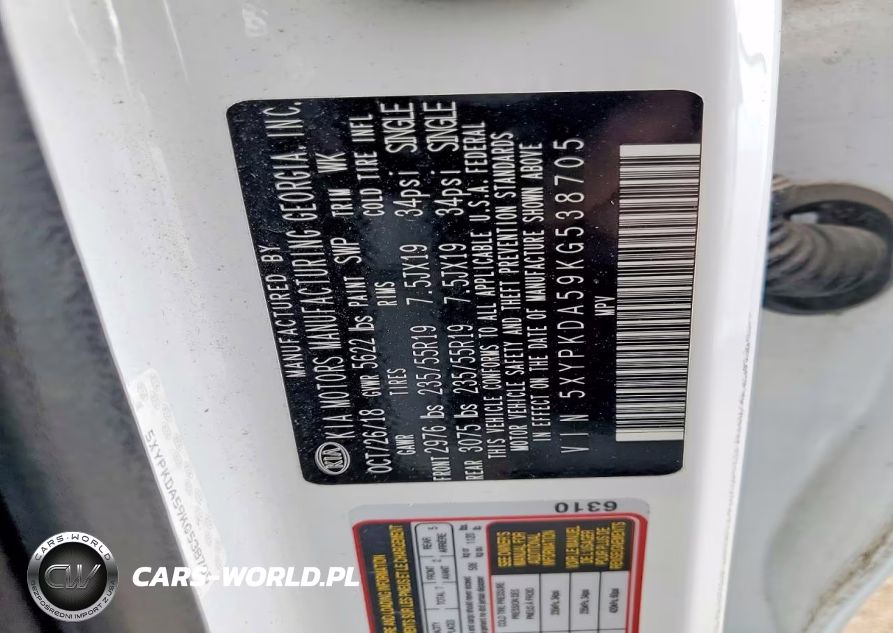 2019 Kia Sorento Sx Limited V6 VIN:5XYPKDA59KG538705 - 12