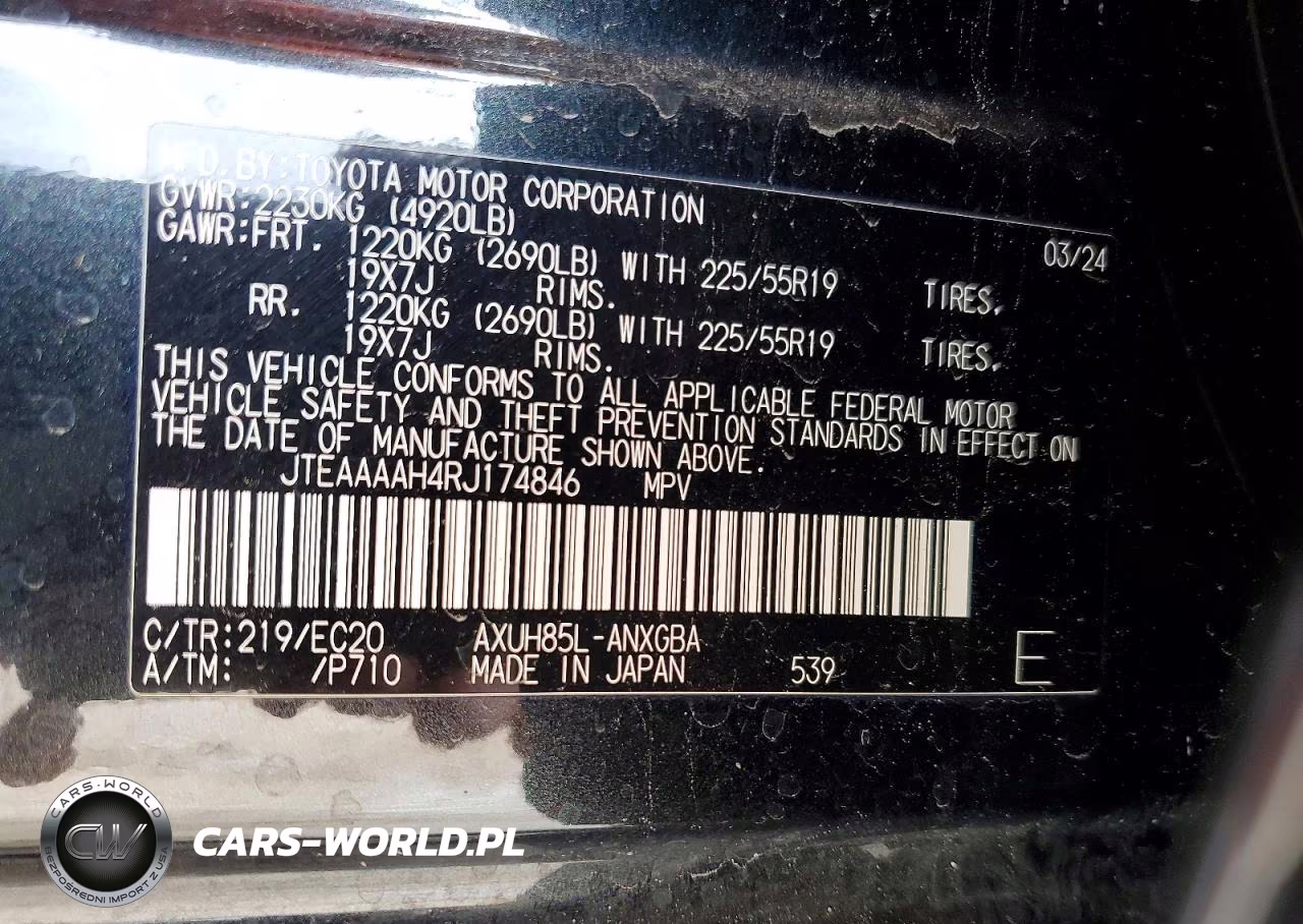2024 Toyota Venza Nightshade Edition VIN:JTEAAAAH4RJ174846 - 13