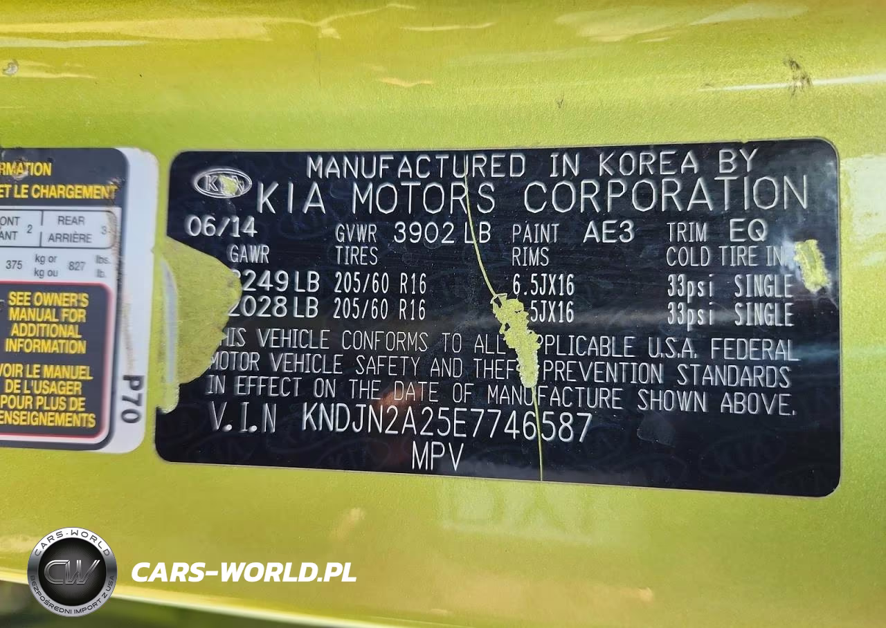 2014 Kia Soul Base VIN:KNDJN2A25E7746587 - 14