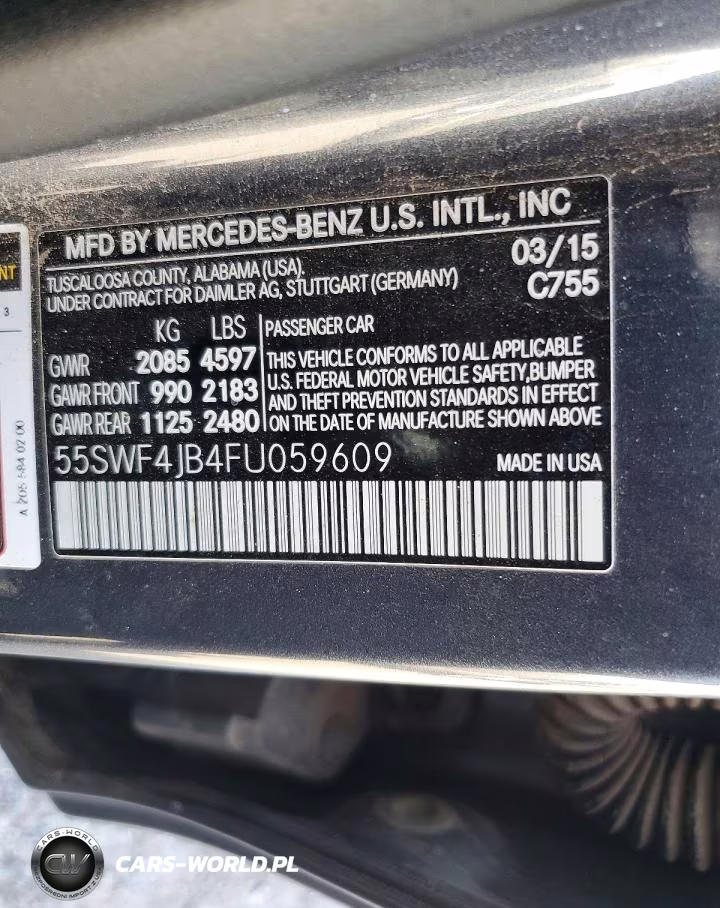 2015 Mercedes-Benz C 300 VIN:55SWF4JB4FU059609 - 12