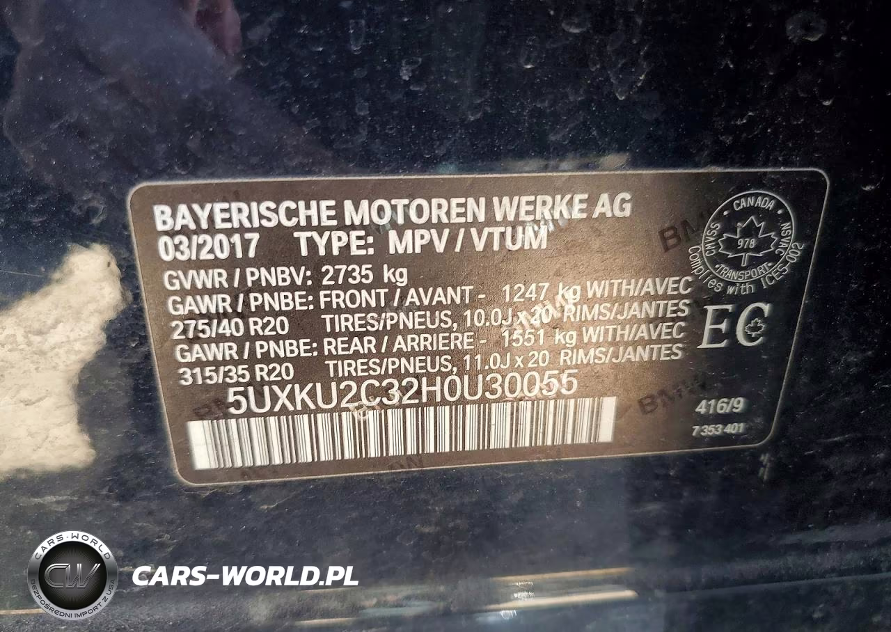 2017 BMW X6 xDrive35I VIN:5UXKU2C32H0U30055 - 12