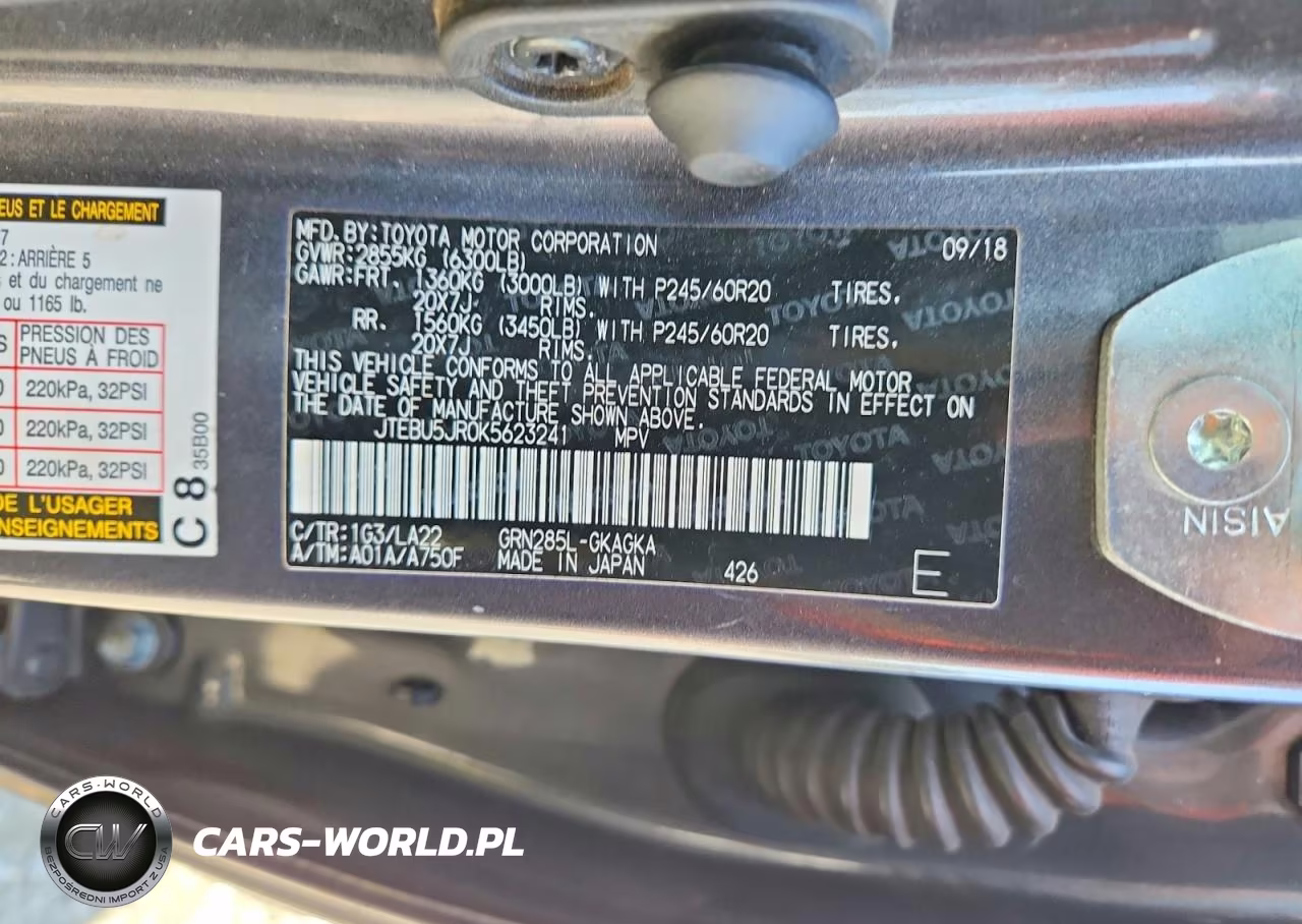 2019 Toyota 4Runner Limited VIN:JTEBU5JR0K5623241 - 14