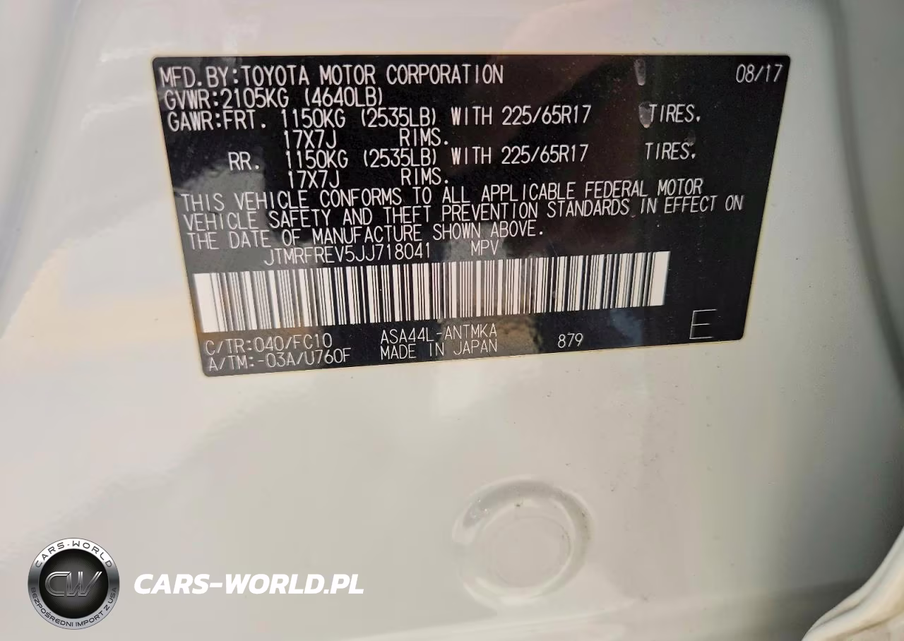 2018 Toyota Rav 4 VIN:JTMRFREV5JJ718041 - 13