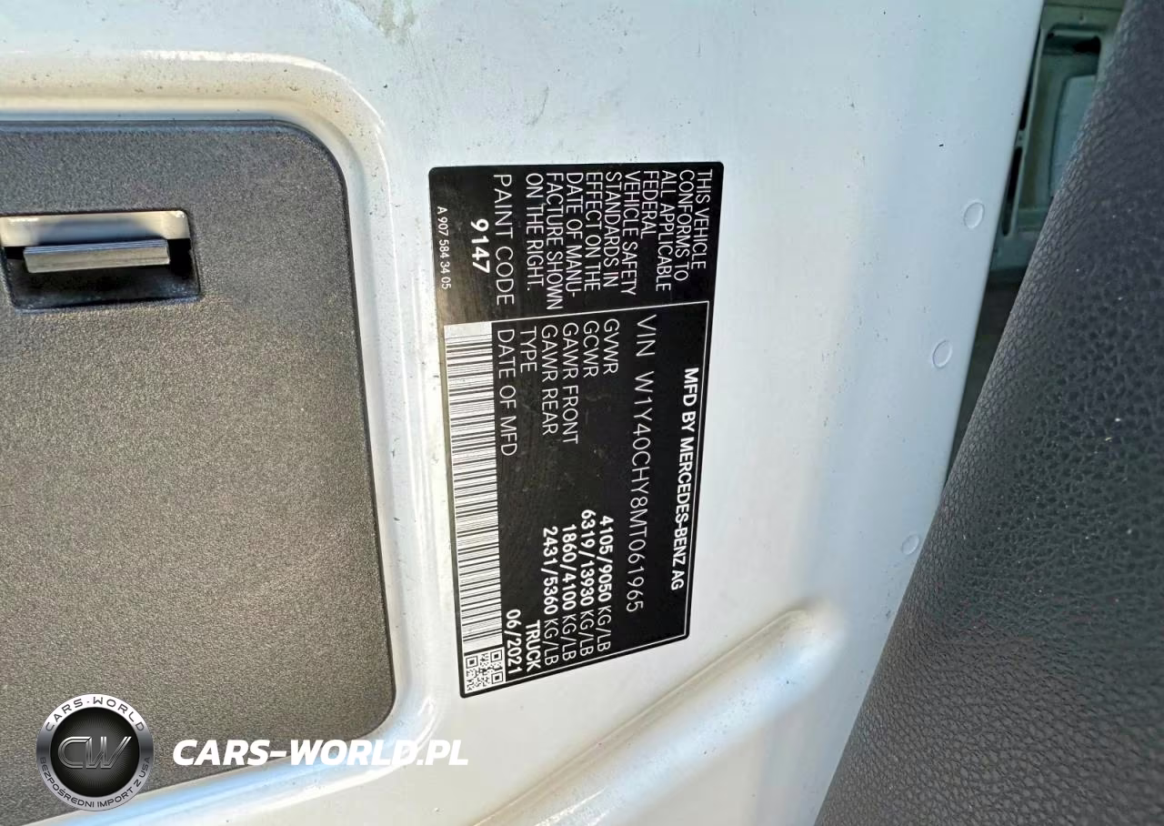 2021 Mercedes-Benz Sprinter 2500 VIN:W1Y40CHY8MT061965 - 10