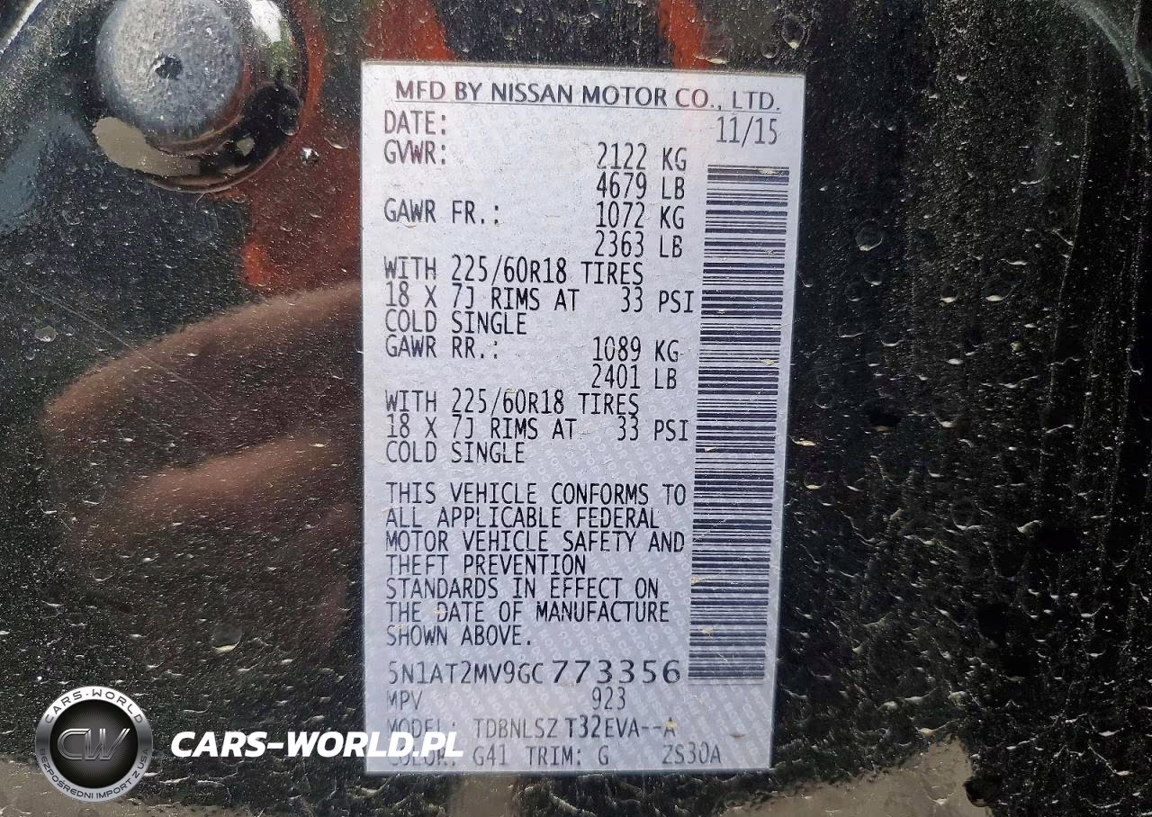 2016 Nissan Rogue Sl VIN:5N1AT2MV9GC773356 - 13