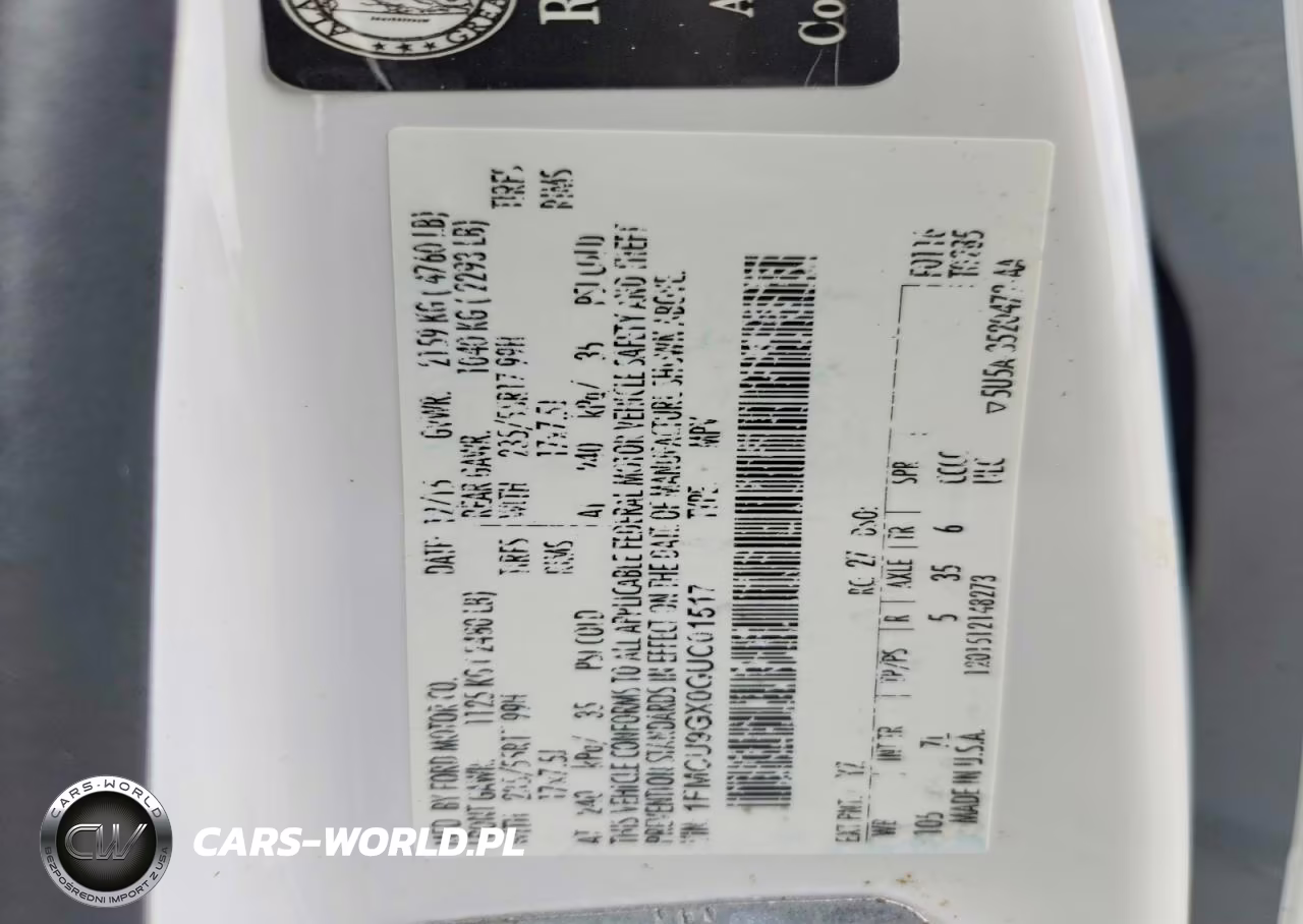 2016 Ford Escape Se VIN:1FMCU9GX0GUC01517 - 14