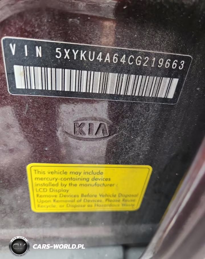 2012 Kia Sorento Ex VIN:5XYKU4A64CG219663 - 12