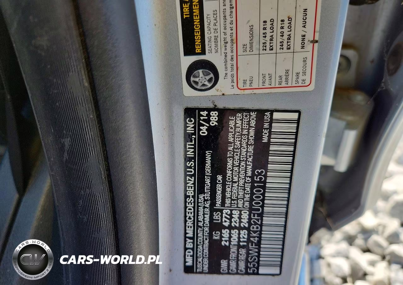 2015 Mercedes-Benz C 300 4Matic VIN:55SWF4KB2FU000153 - 12