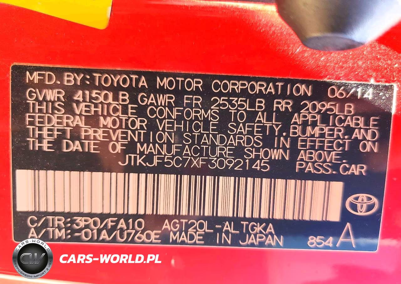 2015 Scion Tc Base VIN:JTKJF5C7XF3092145 - 12