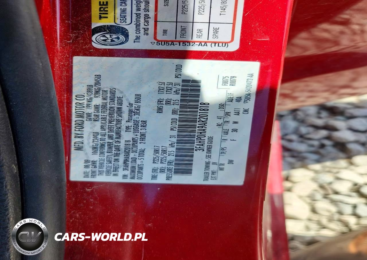 2010 Ford Fusion Se VIN:3FAHP0HA9AR201818 - 12