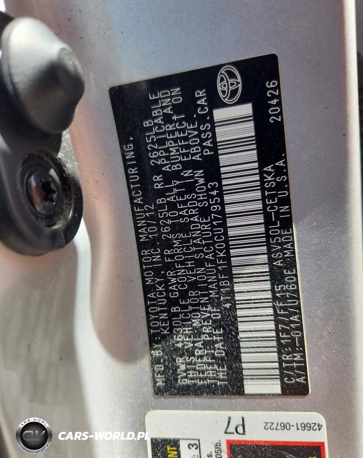 2012 Toyota Camry Se VIN:4T1BF1FK0CU179543 - 14