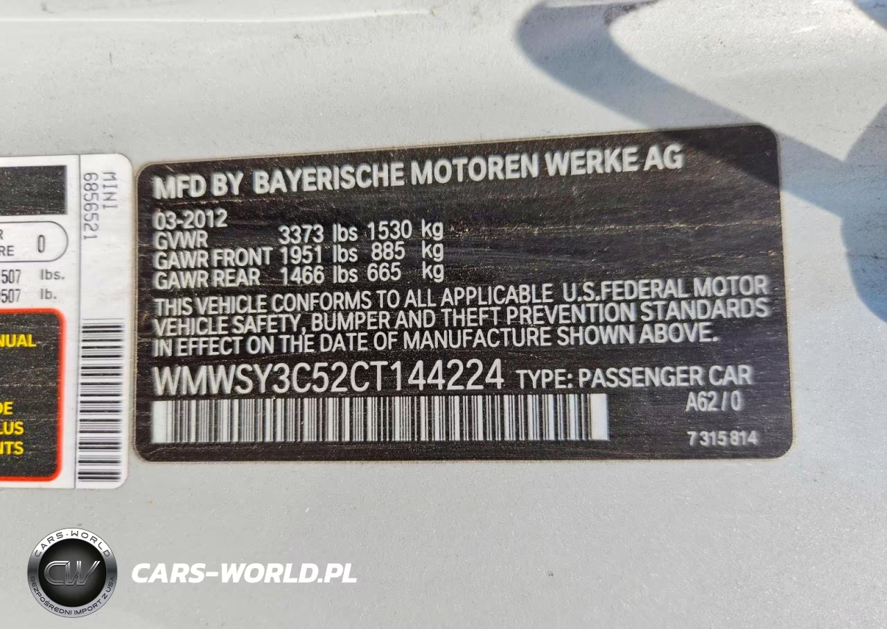 2012 Mini Cooper Roadster S VIN:WMWSY3C52CT144224 - 12