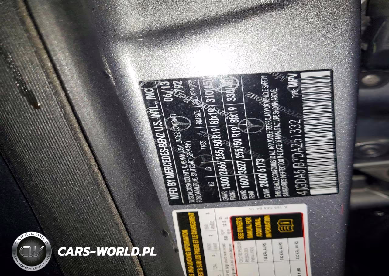 2013 Mercedes-Benz Ml 350 VIN:4JGDA5JB7DA251332 - 14