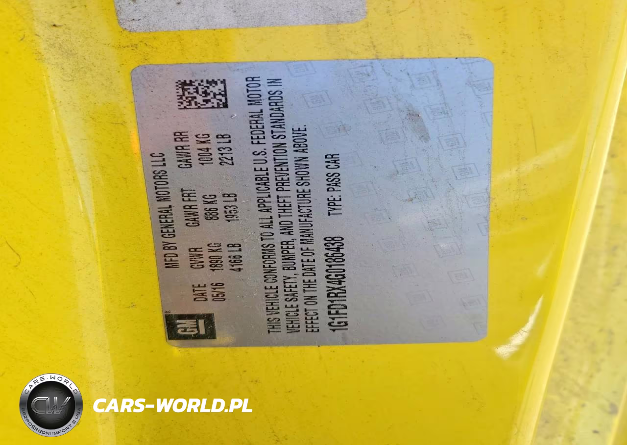 2016 Chevrolet Camaro Lt VIN:1G1FD1RX4G0186438 - 12