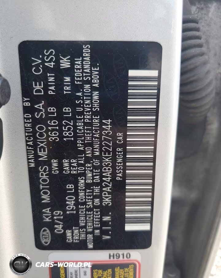 2019 Kia Rio S VIN:3KPA24AB3KE227344 - 12