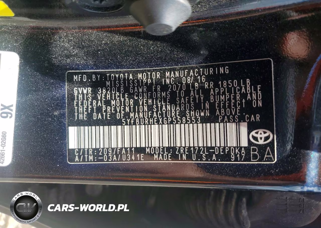 2016 Toyota Corolla L VIN:5YFBURHEXGP558553 - 12