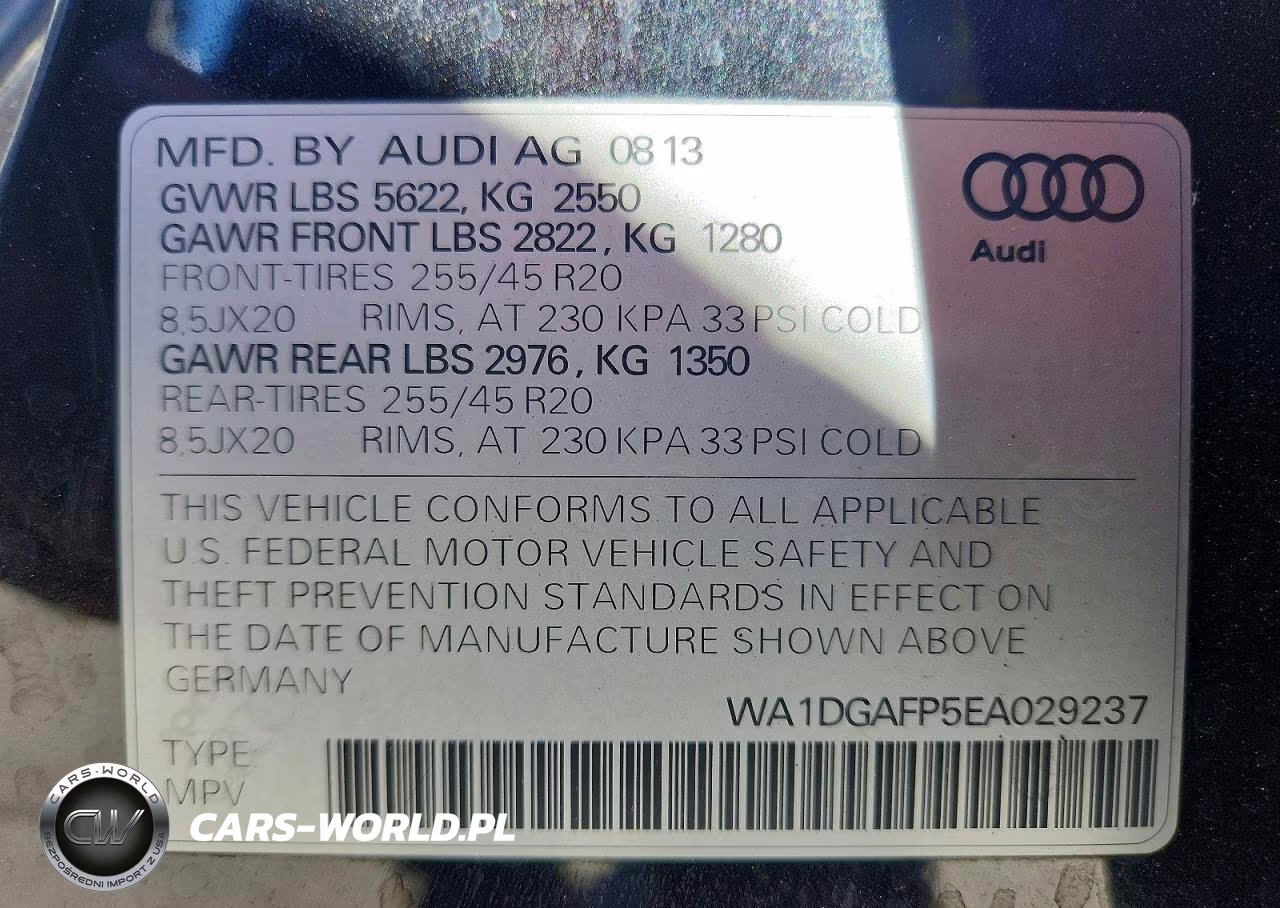 2014 Audi Q5 Premium Plus VIN:WA1DGAFP5EA029237 - 13
