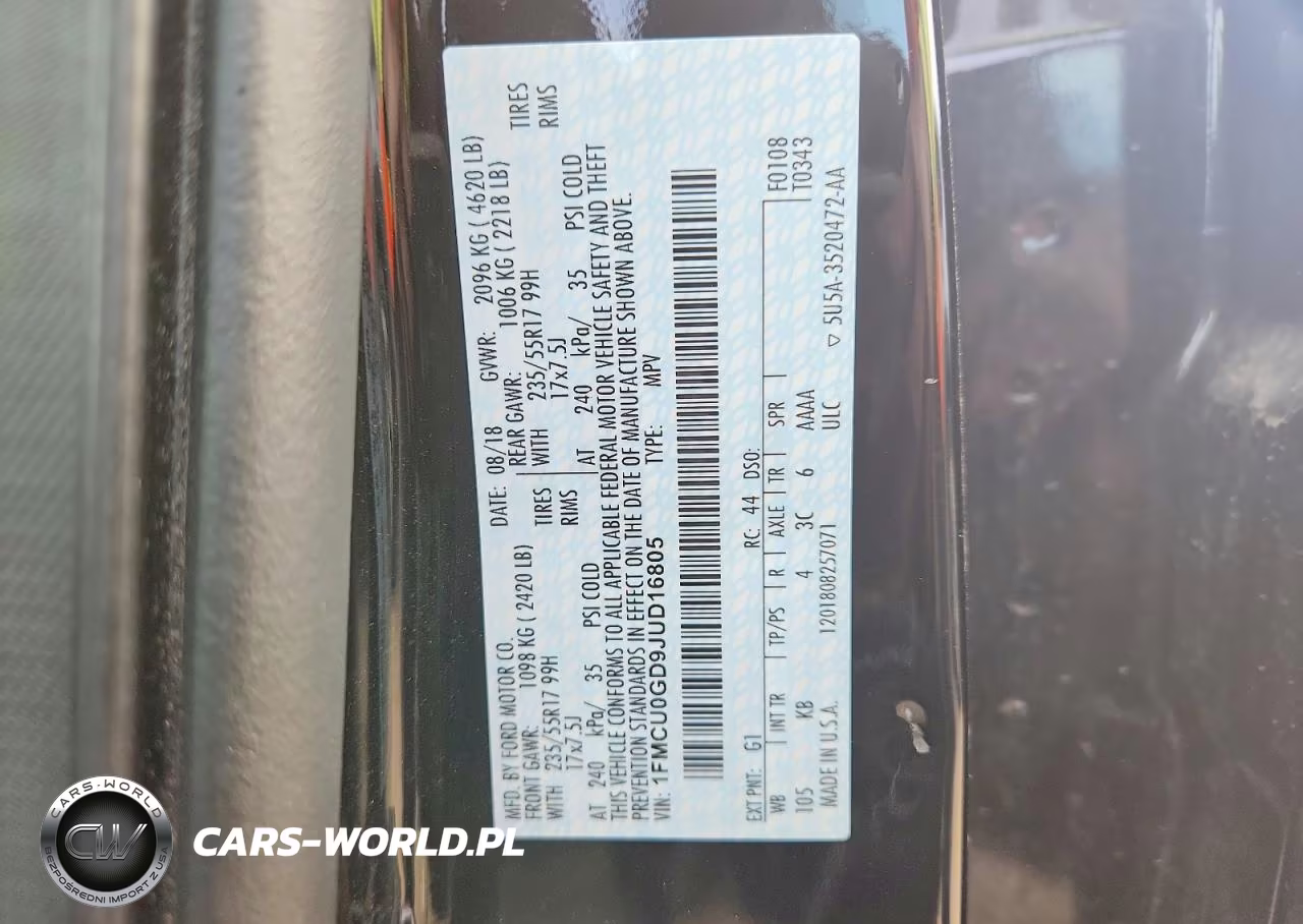 2018 Ford Escape Se VIN:1FMCU0GD9JUD16805 - 13