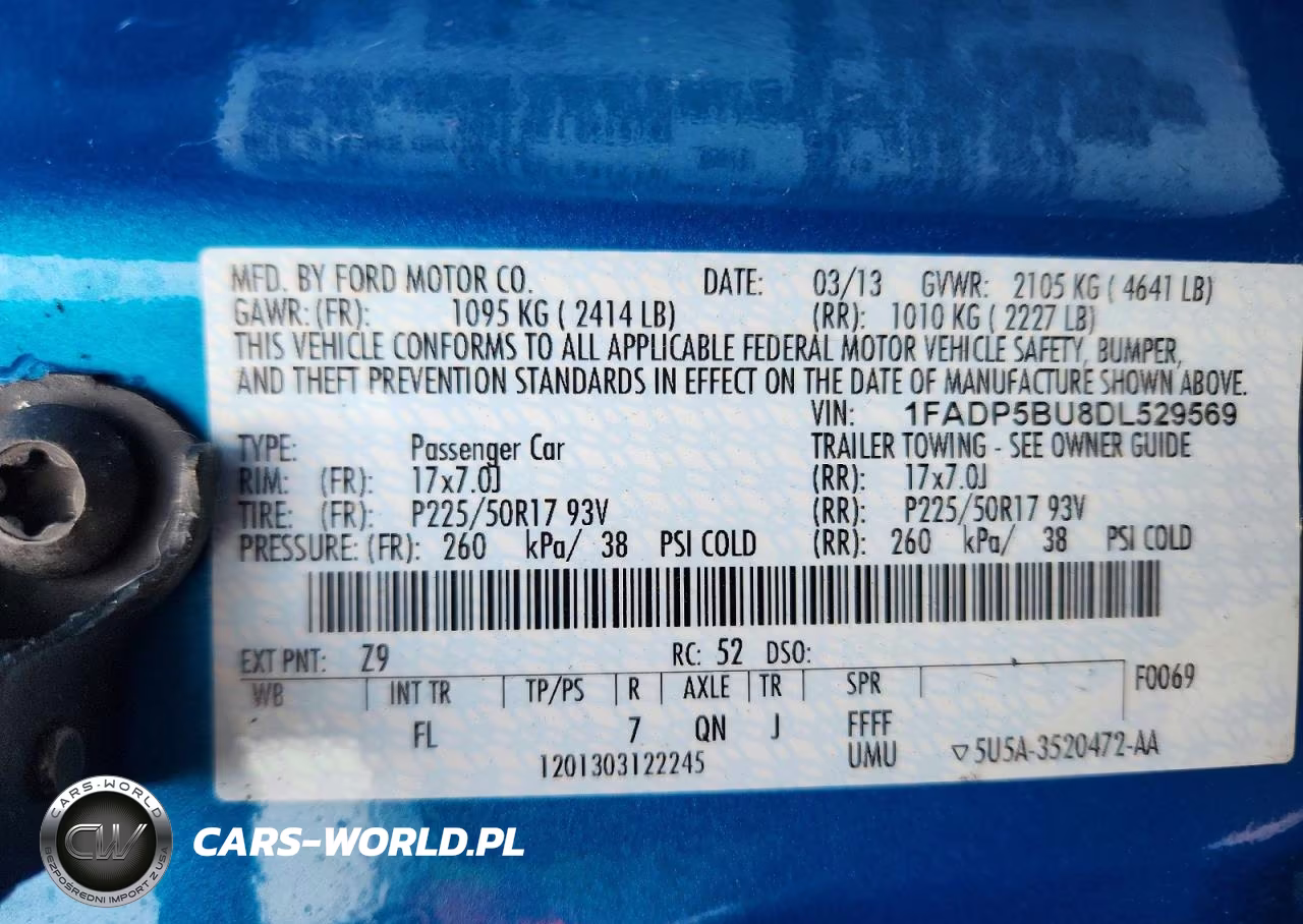 2013 Ford C-Max VIN:1FADP5BU8DL529569 - 12